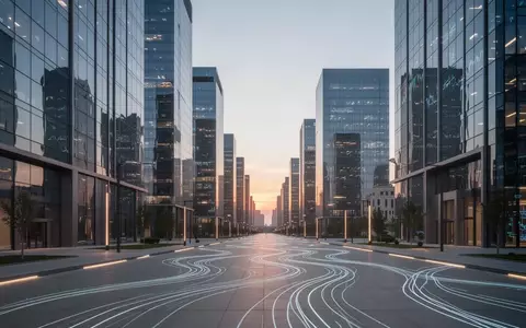 Moderne Glasfassaden in einem Finanzviertel bei Dämmerung, die den Fortschritt der digitalen Zahlungsinfrastruktur symbolisieren. - Foto: über boerse-global.de