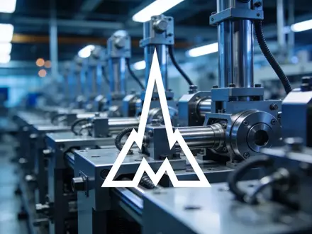 Moderne industrielle Fertigungsanlage mit metallischen Maschinen in einer professionellen, atmosphärischen Umgebung. - Foto: über boerse-global.de