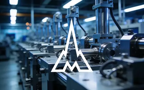 Moderne industrielle Fertigungsanlage mit metallischen Maschinen in einer professionellen, atmosphärischen Umgebung. - Foto: über boerse-global.de