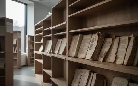 Ein minimalistisches, lichtdurchflutetes Bibliotheksregal mit offenen Büchern in einer ruhigen, modernen Umgebung. - Foto: über boerse-global.de