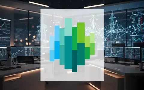 Abstrakte Darstellung eines modernen Stromhandelsmarktes mit leuchtenden Netzwerkknoten und professioneller Beleuchtung. - Foto: über boerse-global.de