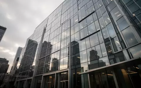 Ein modernes Bürogebäude aus Glas und Stahl vor einem bewölkten Himmel, das die Skyline reflektiert. - Foto: über boerse-global.de