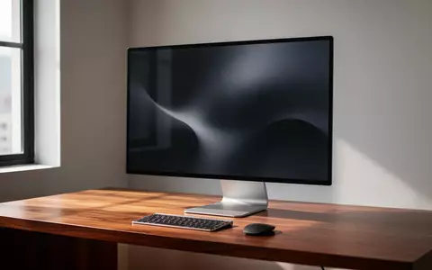 Ein minimalistischer, moderner Arbeitsplatz mit einem Computer-Monitor auf einem Schreibtisch in einer hellen Büroumgebung. - Foto: über boerse-global.de