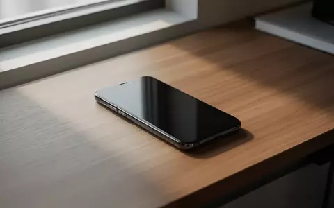 Ein Smartphone liegt auf einem hölzernen Schreibtisch in einer modernen Büroumgebung, symbolisch für digitale Sicherheit. - Foto: über boerse-global.de
