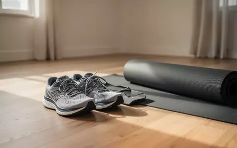 Laufschuhe und eine Yogamatte in einem lichtdurchfluteten, minimalistischen Raum - Foto: über boerse-global.de
