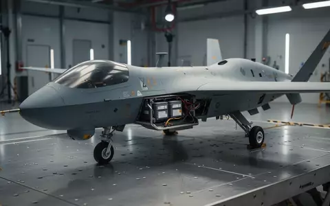 Eine moderne Militärdrohne in einer industriellen Testumgebung mit Fokus auf das Batteriefach. - Foto: über boerse-global.de