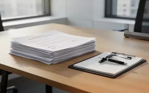 Ein ordentlicher Schreibtisch mit juristischen Unterlagen und einem Füllfederhalter in einem hellen Büro. - Foto: über boerse-global.de