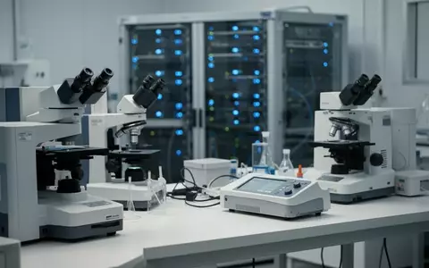Moderne medizinische Laborausrüstung und Servertechnik in einem sterilen, klinischen Umfeld. - Foto: über boerse-global.de