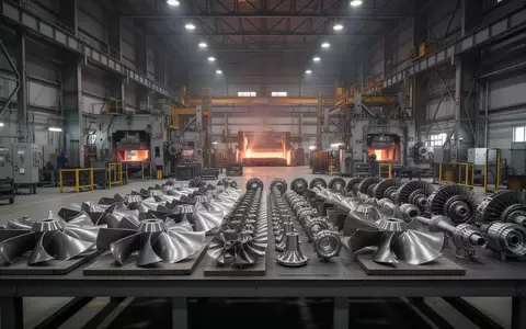 Industrielle Fertigung von Turbinenschaufeln in einer modernen Gießerei für Energieinfrastruktur. - Foto: über boerse-global.de