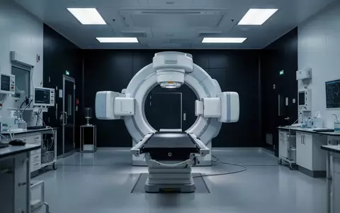 Ein modernes medizinisches Labor mit einem Linearbeschleuniger für die Strahlentherapie in einer sterilen Umgebung. - Foto: über boerse-global.de