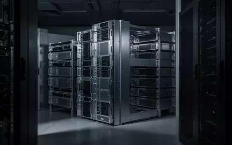 Reihen von Mac-Mini- und Mac-Studio-Gehäusen in einem modernen Serverraum als Symbol für den hohen Bedarf an KI-Hardware. - Foto: über boerse-global.de