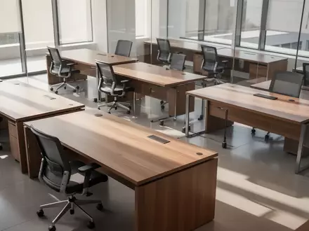 Ein modernes, leeres Büro einer Kommunalverwaltung mit aufgeräumten Schreibtischen und natürlichem Lichteinfall. - Foto: über boerse-global.de