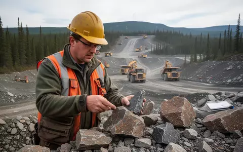 Geologe untersucht Gesteinsproben an einem Bergbaustandort in der kanadischen Wildnis. - Foto: über boerse-global.de