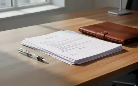 Leere Vertragsunterlagen und ein Füllfederhalter auf einem Schreibtisch bei natürlichem Tageslicht. - Foto: über boerse-global.de