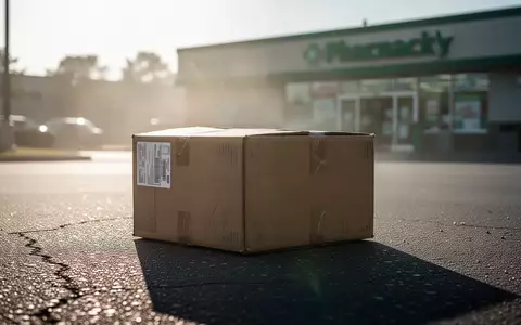 Ein ungeöffnetes Versandpaket auf heißem Asphalt bei starker Sonneneinstrahlung im Sommer. - Foto: über boerse-global.de