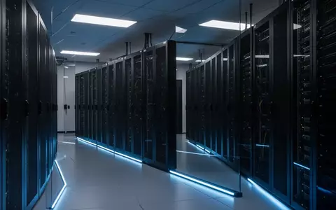 Modernes, minimalistisch beleuchtetes Serverraum-Rechenzentrum mit dunklen Server-Racks in einer professionellen IT-Umgebung. - Foto: über boerse-global.de