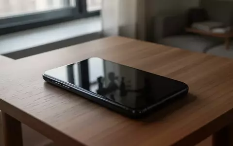 Ein unbenutztes, dunkles Smartphone auf einem hölzernen Schreibtisch bei natürlichem Lichteinfall. - Foto: über boerse-global.de
