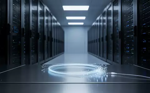 Moderne Serverräume mit leuchtenden Glasfaserkabeln als Symbol für KI-Infrastruktur und automatisierte Modell-Ausrichtung. - Foto: über boerse-global.de