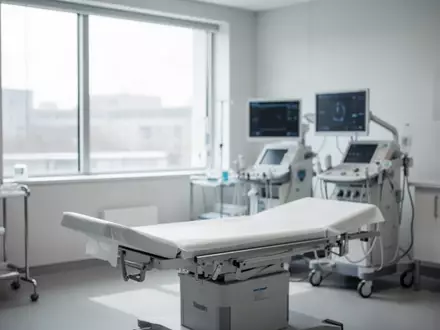 Ein heller, moderner klinischer Untersuchungsraum in einem Krankenhaus mit hochwertiger medizinischer Ausstattung. - Foto: über boerse-global.de