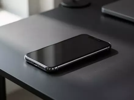 Ein modernes Smartphone auf einem schlichten Schreibtisch, beleuchtet durch weiches, natürliches Licht. - Foto: über boerse-global.de