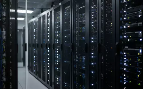 Moderne Serverräume mit leuchtenden Netzwerkschränken in einer professionellen IT-Infrastrukturumgebung. - Foto: über boerse-global.de