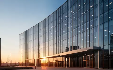 Moderne Glas- und Stahlarchitektur eines Finanzgebäudes im goldenen Licht. - Foto: über boerse-global.de