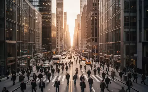 Geschäftiges Treiben in einer Finanzstraße in New York bei spätem Nachmittagslicht. - Foto: über boerse-global.de