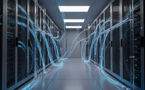 Moderne Serverinfrastruktur mit Glasfaserkabeln zur Darstellung der digitalen Transformation von Zentralbankgeld. - Foto: über boerse-global.de