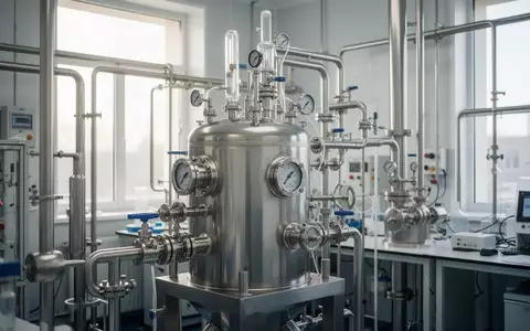 Industrieller Bioreaktor in einem hellen Labor zur Kunststoffverwertung. - Foto: über boerse-global.de