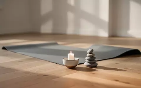 Eine aufgerollte Yogamatte auf hellem Holzboden in einem ruhigen, von natürlichem Licht durchfluteten Raum. - Foto: über boerse-global.de