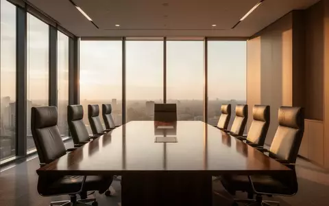 Moderner, leerer Konferenzraum in einem Bürogebäude mit natürlichem Lichteinfall. - Foto: über boerse-global.de