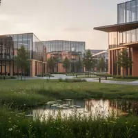 Modernes Industriegebäude in einer grünen Landschaft, das Nachhaltigkeit und wirtschaftliche Infrastruktur symbolisiert. - Foto: über boerse-global.de