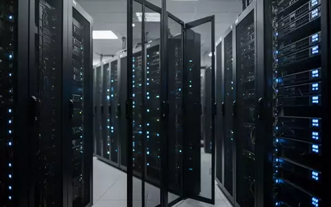 Moderne Serverräume mit leuchtenden Hardware-Racks als Symbol für digitale Infrastruktur und KI-Technologie. - Foto: über boerse-global.de