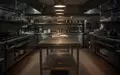 Leere, professionelle Restaurantküche mit Edelstahloberflächen in gedämpftem Licht. - Foto: über boerse-global.de