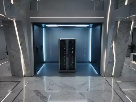 Ein minimalistischer Serverraum in einer Bank, der die digitale Infrastruktur und Stabilität des Finanzsystems symbolisiert. - Foto: über boerse-global.de