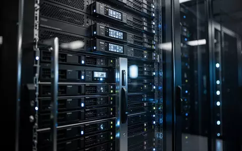 Moderne Server-Infrastruktur in einem Rechenzentrum mit blauen LED-Statusleuchten. - Foto: über boerse-global.de