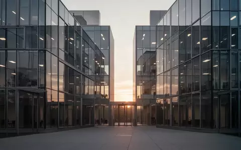 Moderne Büroarchitektur in der Abenddämmerung als Symbol für langfristige wirtschaftliche Planung und Unternehmenssteuern. - Foto: über boerse-global.de
