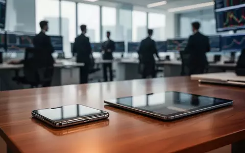 Ein moderner, professioneller Arbeitsplatz im Finanzsektor mit unscharfen Silhouetten im Hintergrund. - Foto: über boerse-global.de