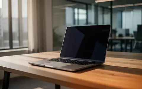 Ein moderner, aufgeräumter Büroarbeitsplatz mit einem Laptop auf einem Schreibtisch bei natürlichem Tageslicht. - Foto: über boerse-global.de