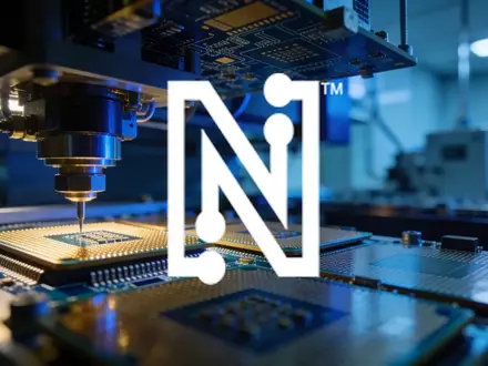 Abstrakte Darstellung einer modernen Halbleiterfertigung mit Fokus auf Mikrochip-Strukturen und technologischem Wachstum. - Foto: über boerse-global.de