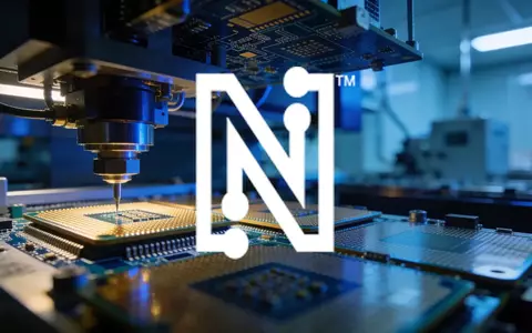 Abstrakte Darstellung einer modernen Halbleiterfertigung mit Fokus auf Mikrochip-Strukturen und technologischem Wachstum. - Foto: über boerse-global.de