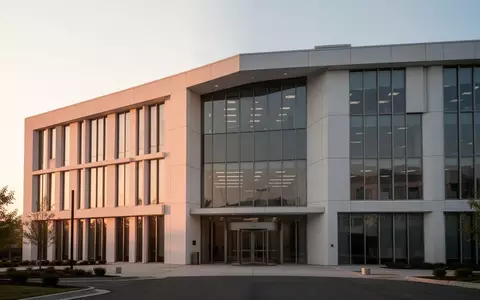 Modernes Verwaltungsgebäude bei Tageslicht ohne Menschen oder Hinweisschilder. - Foto: über boerse-global.de