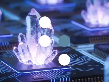 Abstrakte Darstellung eines Quantencomputer-Labors mit futuristischer Beleuchtung und technologischen Strukturen. - Foto: über boerse-global.de