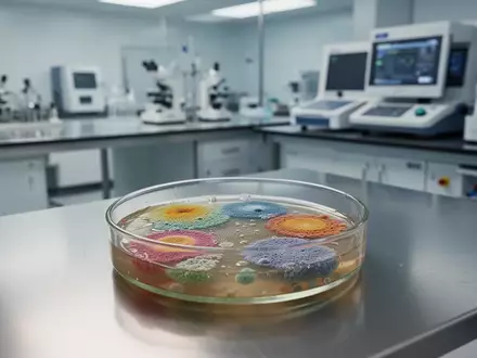 Petrischale mit mikrobiologischen Kulturen in einem modernen Labor als Symbol für die Erforschung des Mikrobioms. - Foto: über boerse-global.de