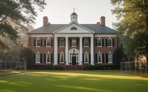 Ein klassisches Backsteingebäude in North Carolina bei natürlichem Tageslicht, umgeben von einer gepflegten Grünanlage. - Foto: über boerse-global.de