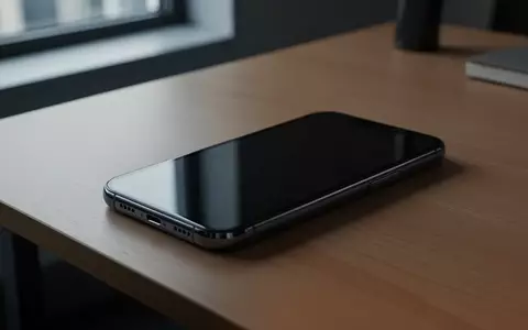 Ein dunkles Smartphone liegt auf einem minimalistischen Schreibtisch aus Holz. - Foto: über boerse-global.de
