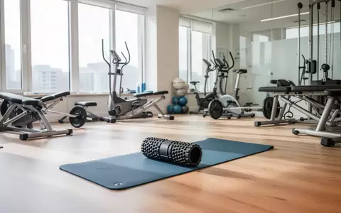 Ein helles, modernes Physiotherapiestudio mit einer Trainingsmatte und einer Faszienrolle auf dem Boden. - Foto: über boerse-global.de