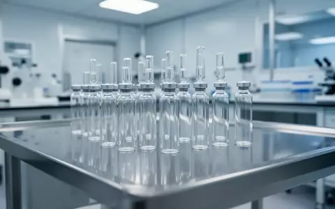 Leere medizinische Ampullen auf einem Labortisch in einer sterilen Forschungsumgebung. - Foto: über boerse-global.de