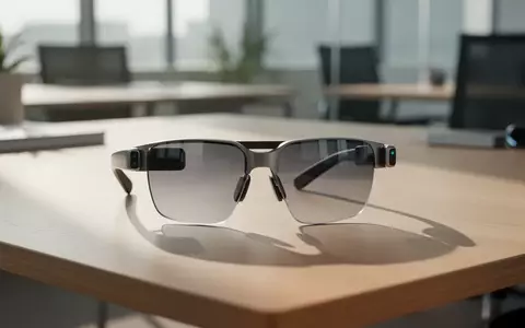 Moderne Smartglasses liegen auf einem minimalistischen Schreibtisch in einem hellen Büro. - Foto: über boerse-global.de