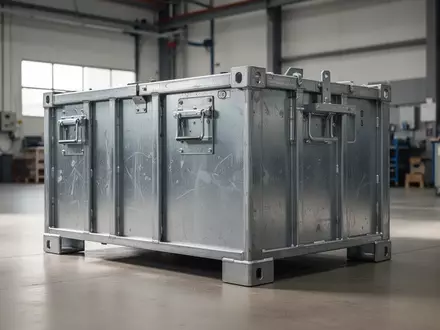 Robuste Stahlsicherheitsbox für Lithium-Ionen-Akkus in einer modernen Werkstattumgebung. - Foto: über boerse-global.de